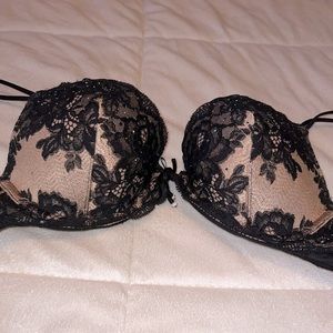 Victoria’s Secret tan and black lace bra